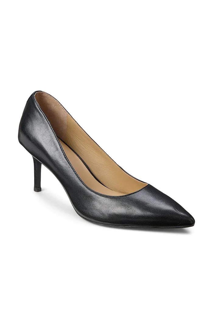 Lauren Ralph Lauren szpilki skórzane Lanette 802940602001.001 czarny SS24
