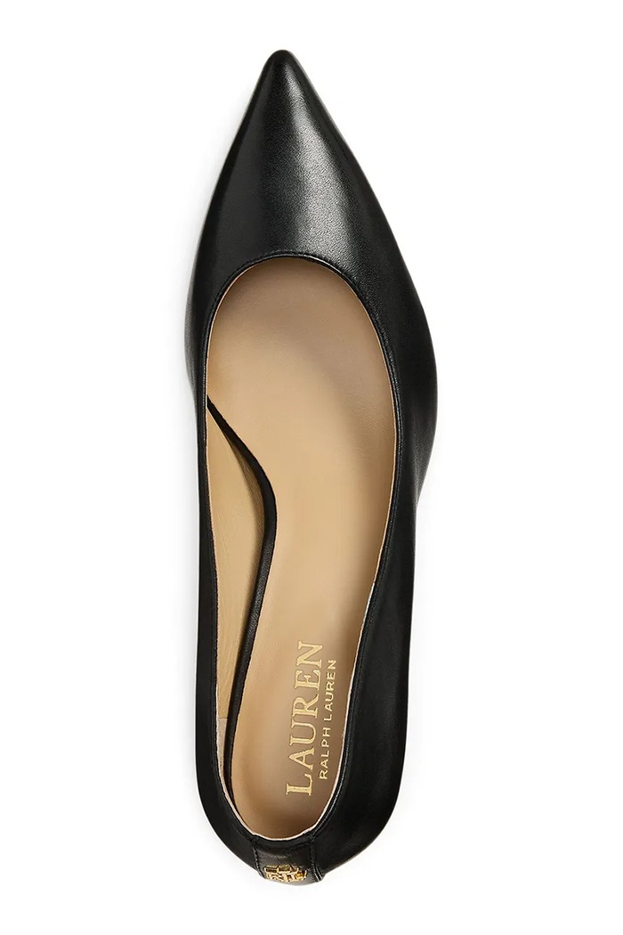 Obuwie Lauren Ralph Lauren szpilki skórzane Lanette 802940602001.001 czarny