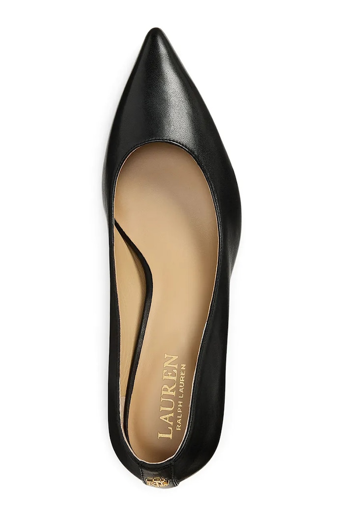 Obuwie Lauren Ralph Lauren szpilki skórzane Lanette 802940602001.001 czarny