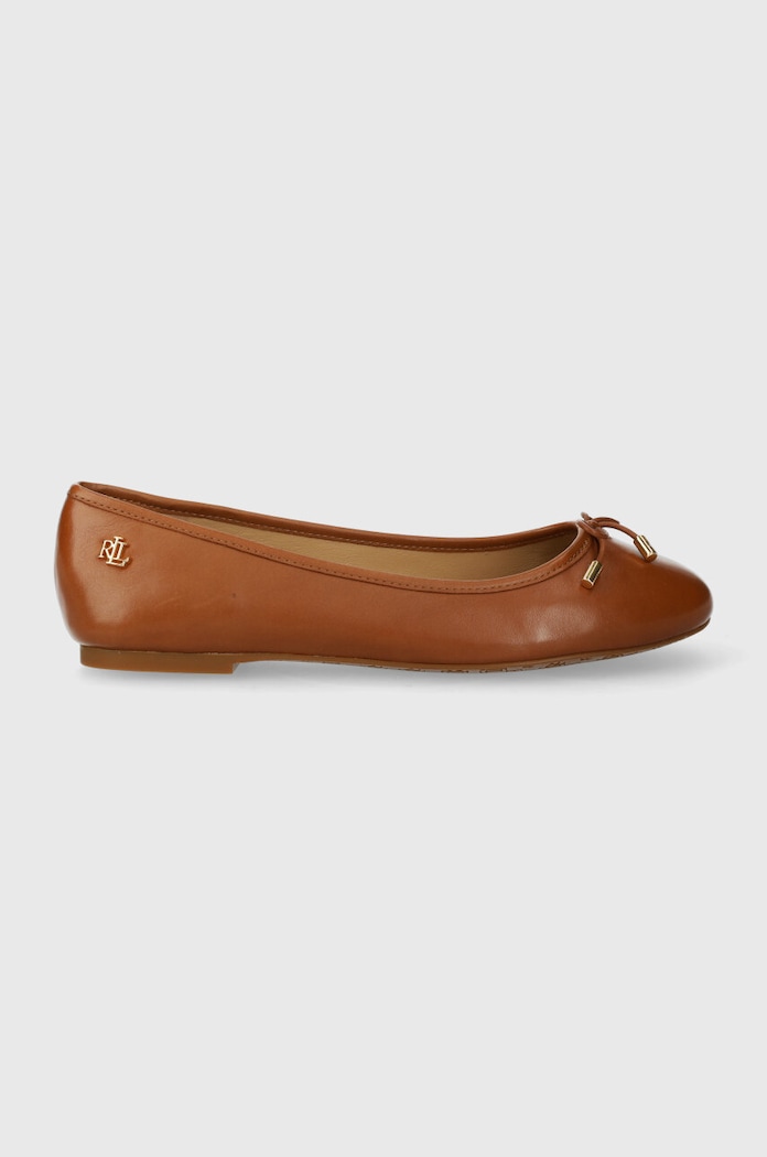 Δερμάτινες μπαλαρίνες Lauren Ralph Lauren Jayna Jayna καφέ 802940603002.270