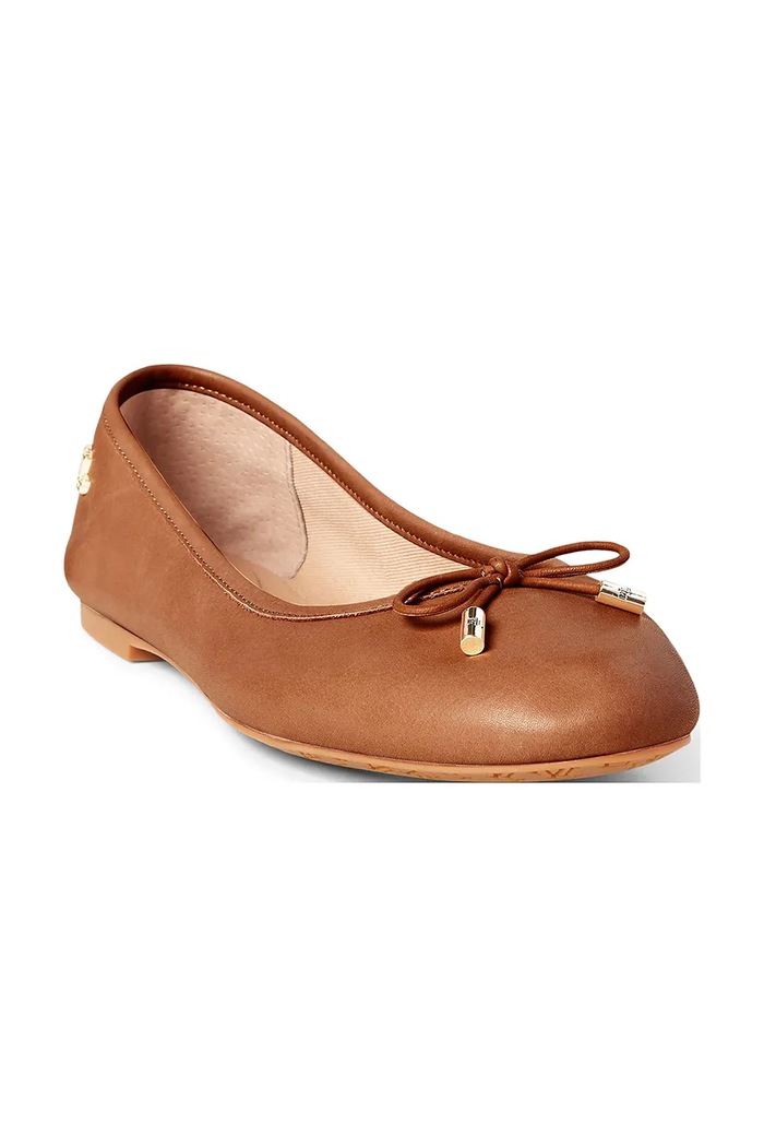 Lauren Ralph Lauren balerini de piele Jayna 802940603002.270 maro AW25