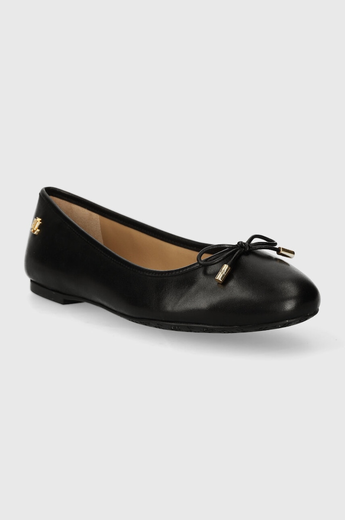 Kožne balerinke Lauren Ralph Lauren Jayna 802940603001.001 crna AW25