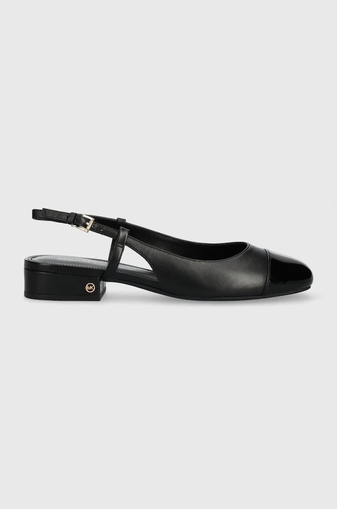 Кожени балеринки MICHAEL Michael Kors Perla изкуствена кожа черен 40R4PLFP1L.001