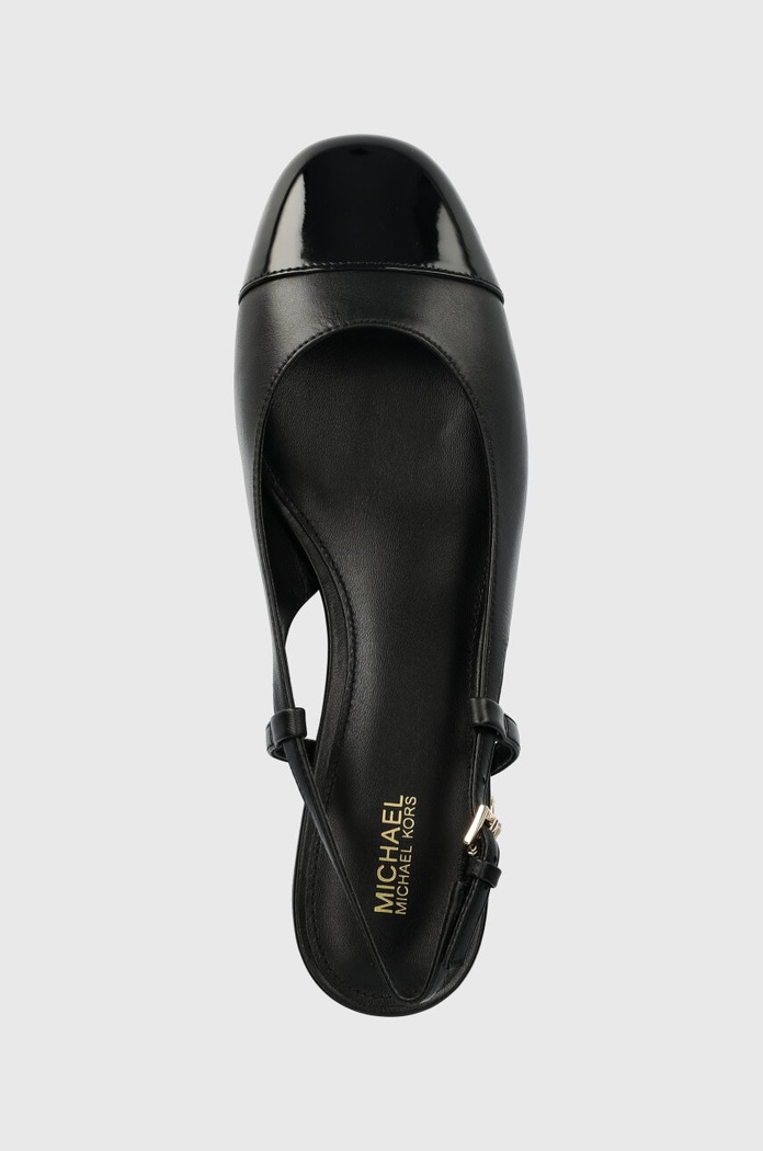 Кожени балеринки MICHAEL Michael Kors Perla черен 40R4PLFP1L.001