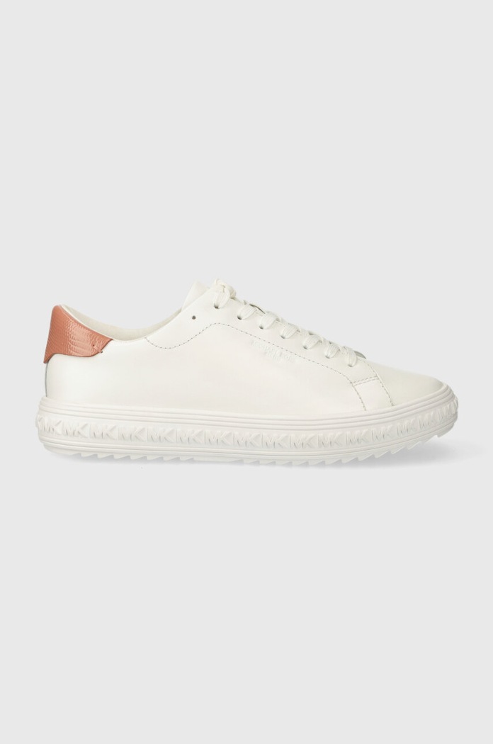 MICHAEL Michael Kors sneakersy skórzane Grove płaska biały 43R4GVFS1L.689