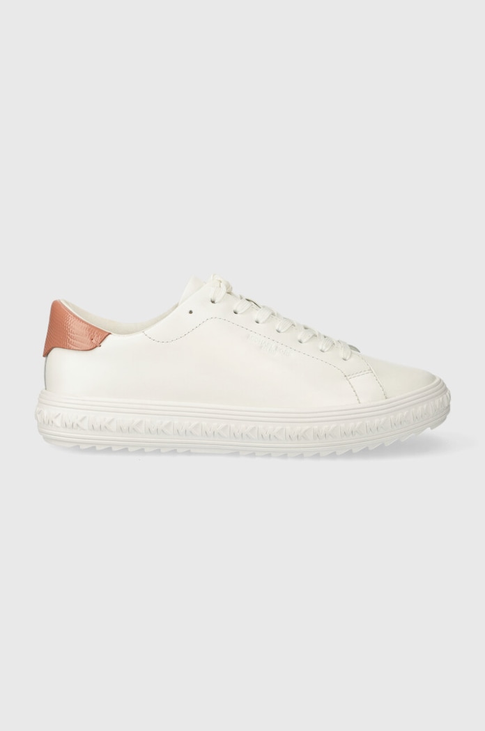 MICHAEL Michael Kors sneakersy skórzane Grove płaska biały 43R4GVFS1L.689