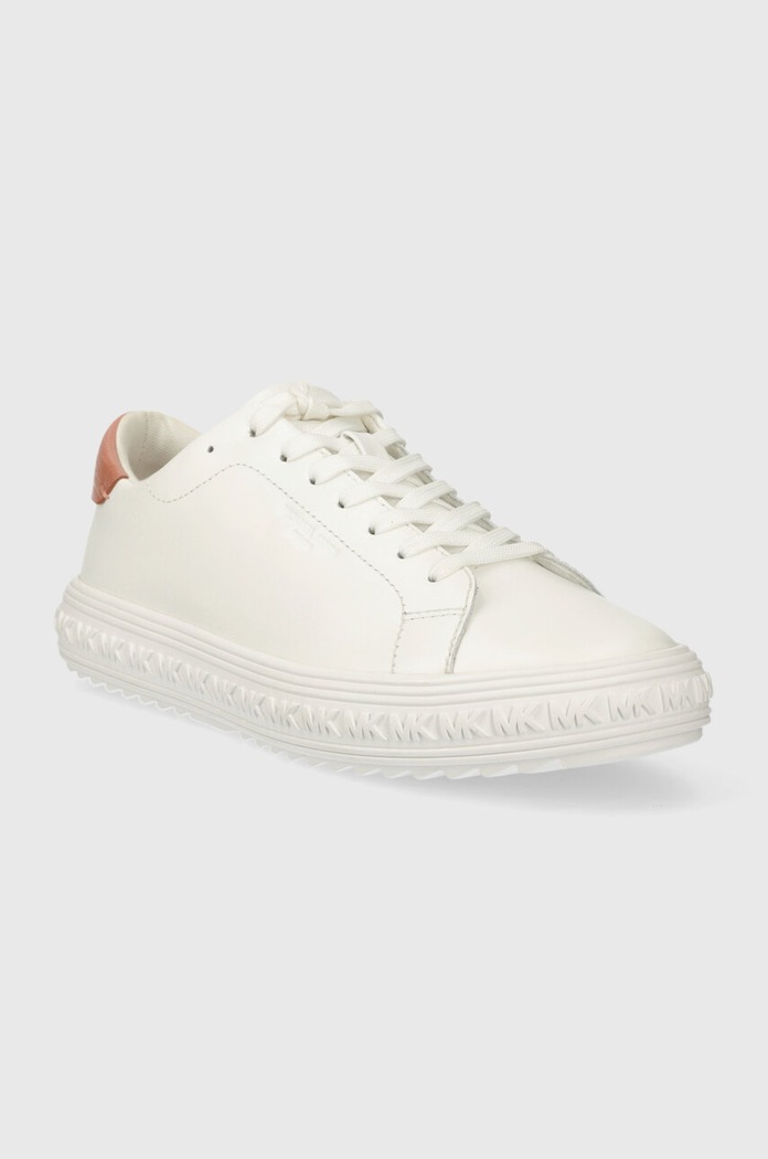 MICHAEL Michael Kors sneakersy skórzane Grove 43R4GVFS1L.689 biały SS24