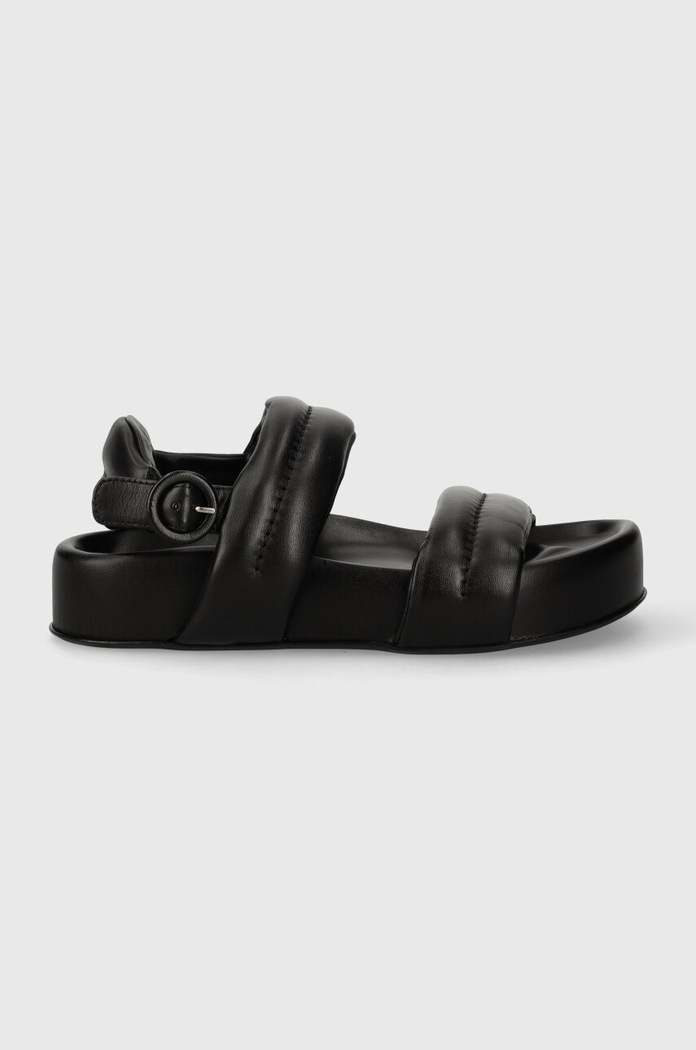 AGL sandale de piele JANE D685004PGSOFTY0000 negru SS24