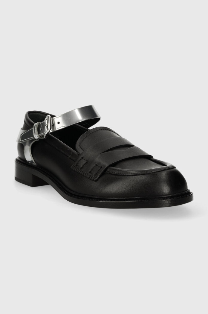 Kožené mokasíny AGL OLIVIA D835024PDK76601720 čierna SS24
