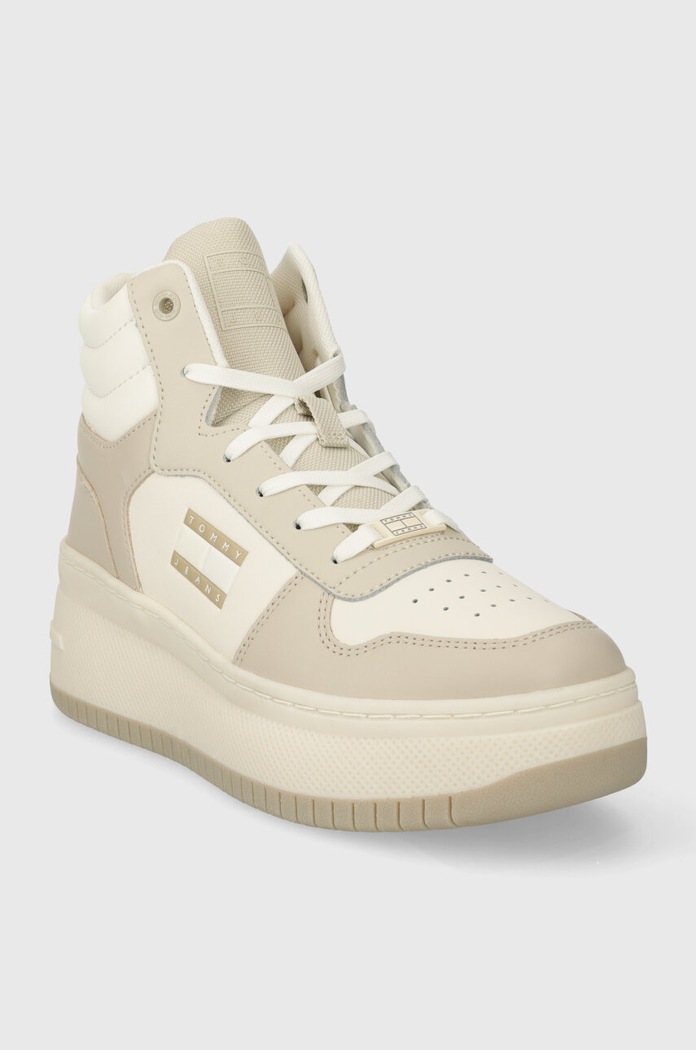 Tommy Jeans sneakersy TJW RETRO BASKET MC LACE UP EN0EN02422 beżowy SS24