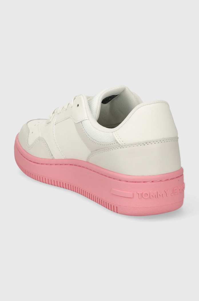 Obuv Kožené tenisky Tommy Jeans TJW RETRO BASKET ESS EN0EN02505 biela