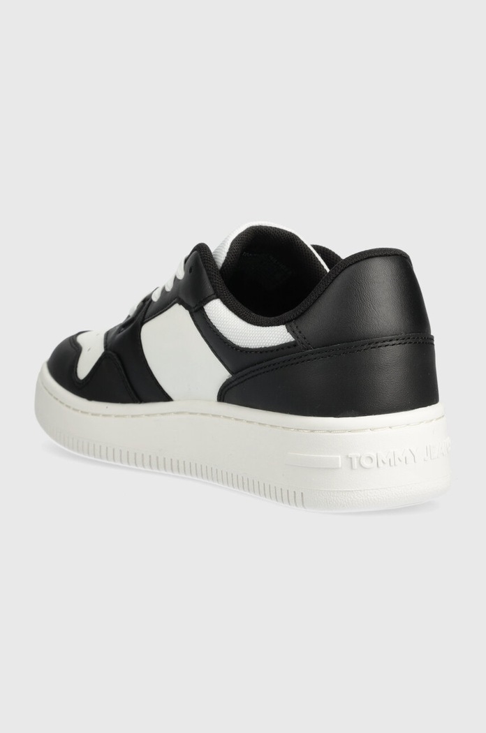 Obuv Kožené tenisky Tommy Jeans TJW RETRO BASKET ESS EN0EN02505 čierna