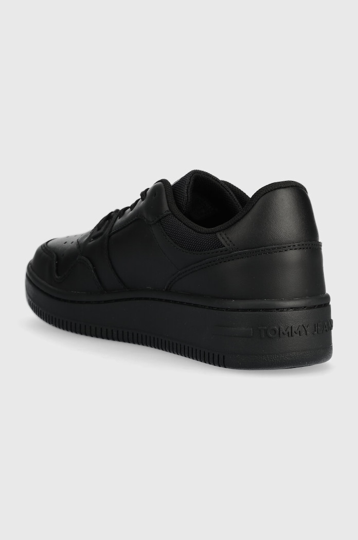 Obuwie Tommy Jeans Sneakersy skórzane TJW RETRO BASKET ESS EN0EN02505 czarny