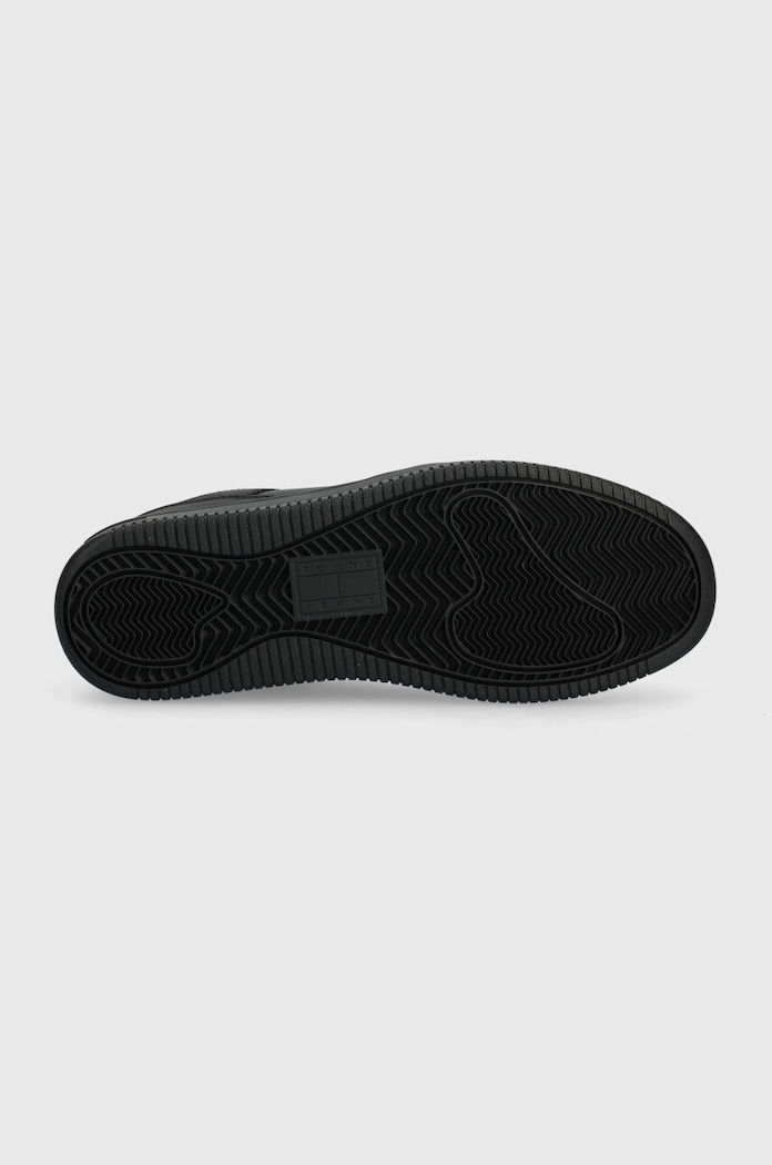 Sneakersy skórzane TJW RETRO BASKET ESS Tommy Jeans czarny EN0EN02505