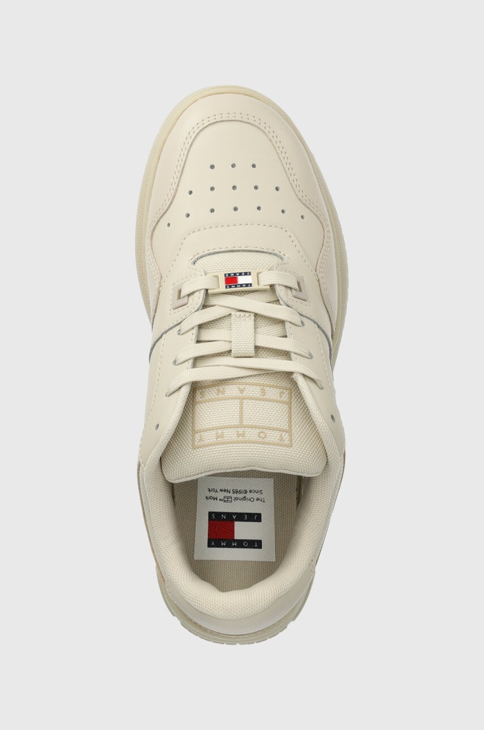 Tenisice Tommy Jeans TJW RETRO BASKET FLATFORM ESS bež EN0EN02506