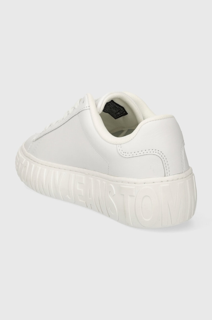 Obuv Kožené tenisky Tommy Jeans TJW LEATHER CUPSOLE ESS EN0EN02507 biela
