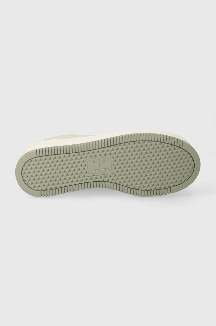 Tommy Jeans sneakers din piele TJW FLATFORM ESS EN0EN02518 bej