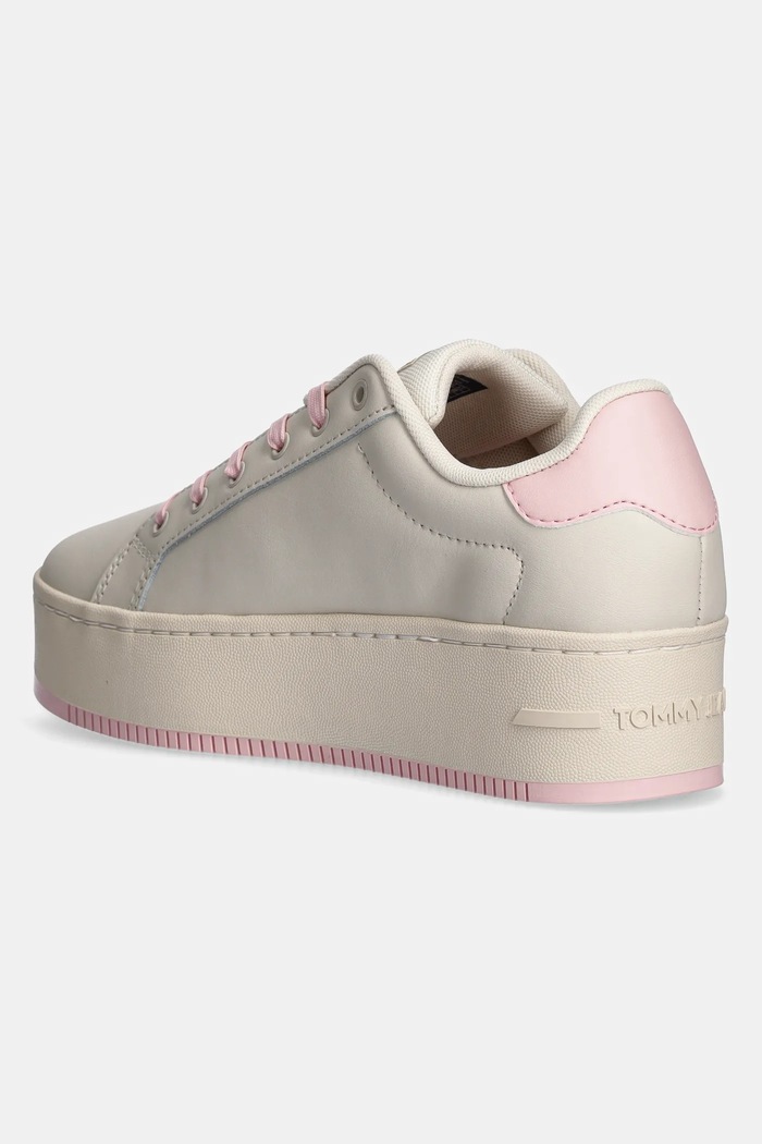 Obuv Kožené tenisky Tommy Jeans TJW FLATFORM ESS EN0EN02518 béžová