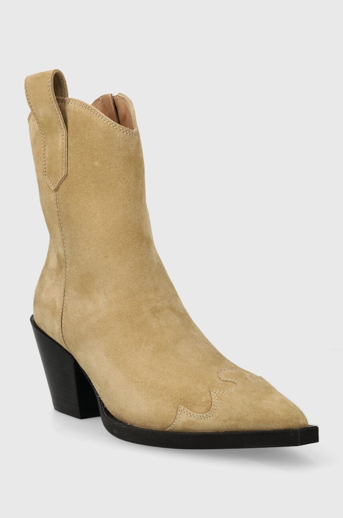 Copenhagen Semišové kovbojské boty Copenhagen CPH238 suede CPH238 béžová SS24