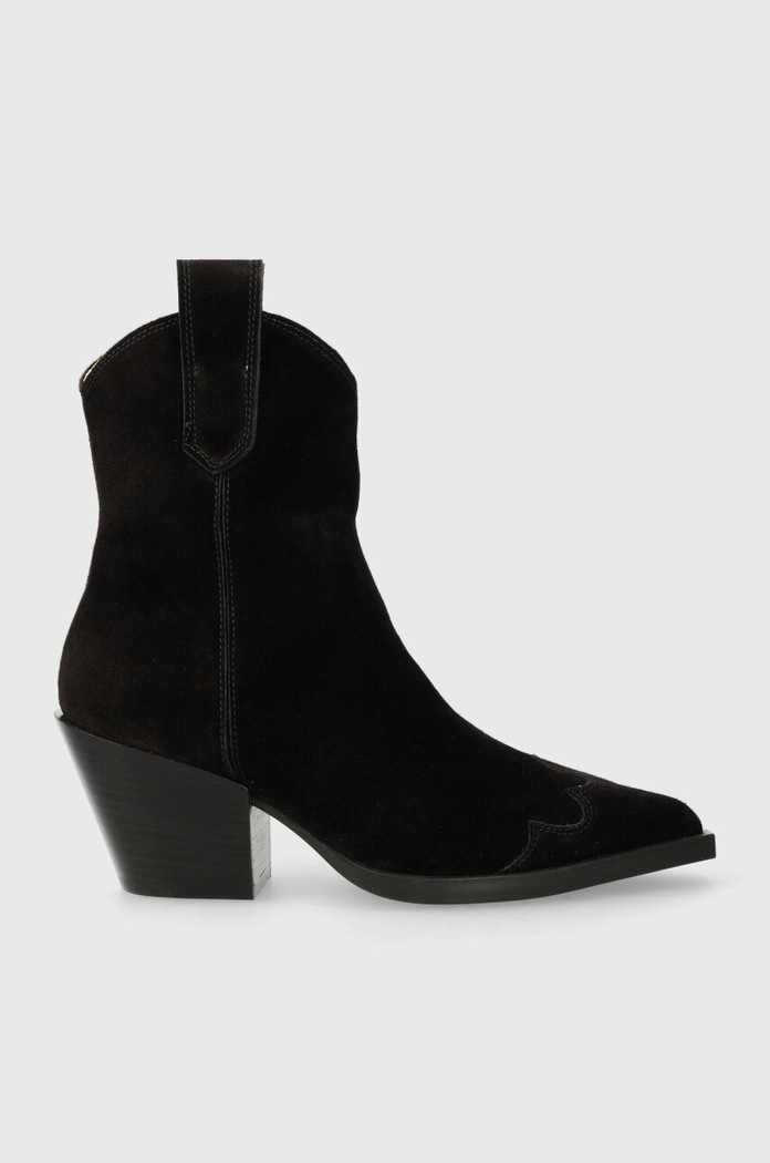 Copenhagen kowbojki zamszowe CPH238 suede słupek czarny CPH238