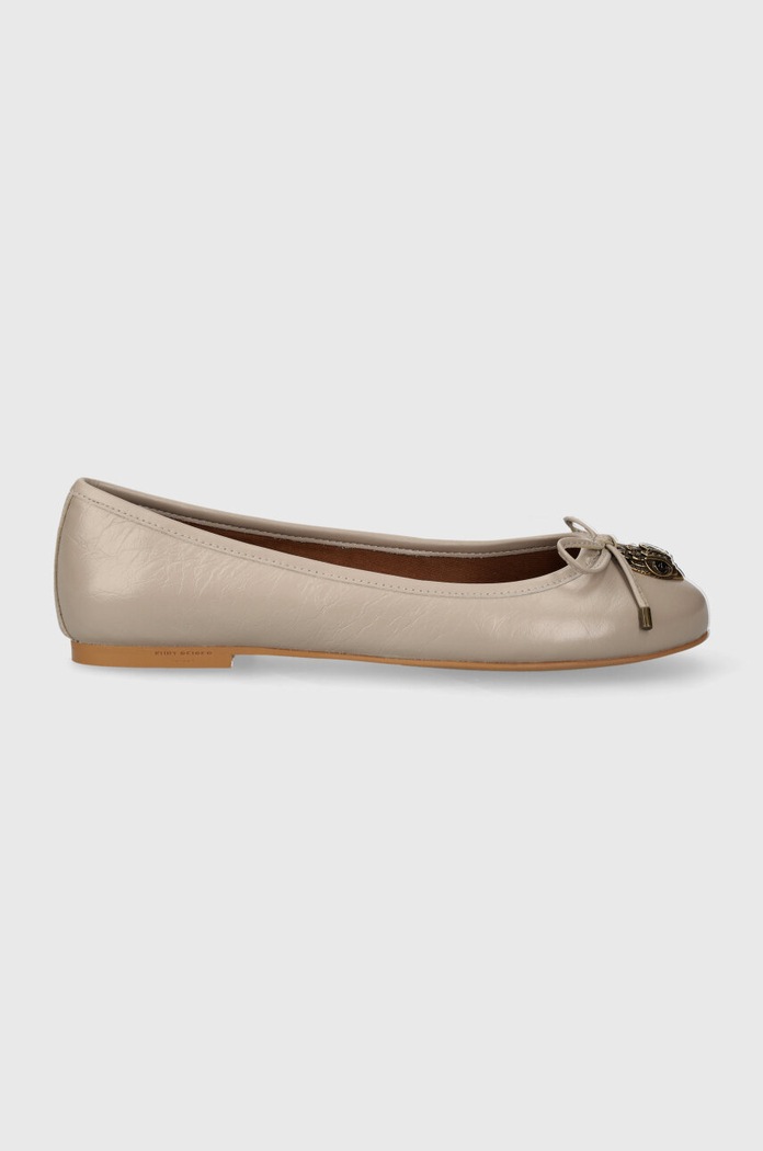 Kurt Geiger London baleriny skórzane Eagle Ballerina beżowy 9790643309.BEIGECOMB