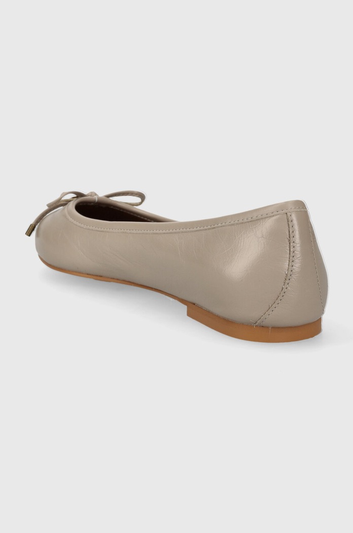 Obuwie Kurt Geiger London baleriny skórzane Eagle Ballerina 9790643309.BEIGECOMB beżowy