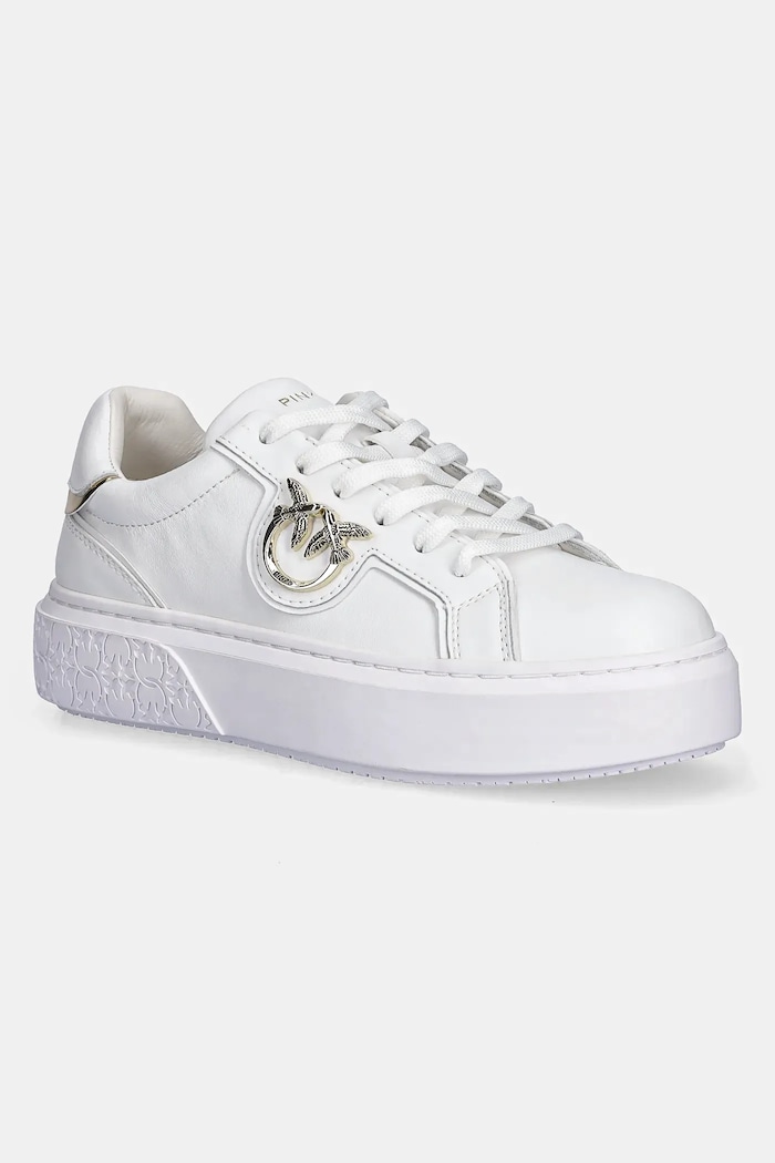 Pinko sneakersy skórzane Yoko syntetyczny biały SS0003.P014.ZIA