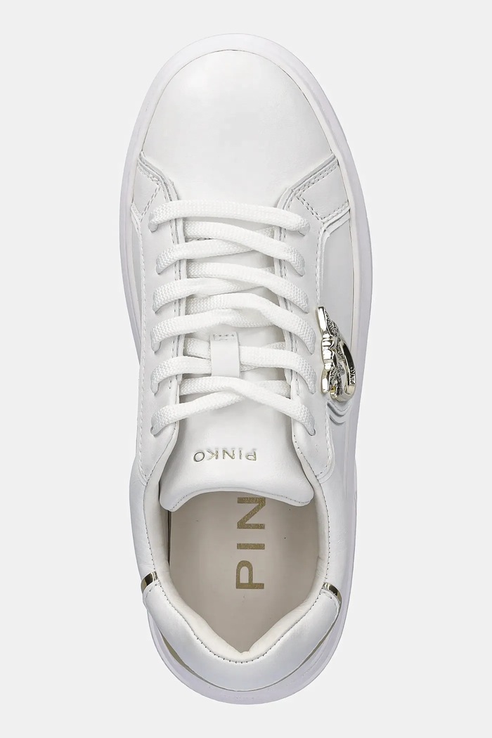 Pinko sneakersy skórzane Yoko biały SS0003.P014.ZIA