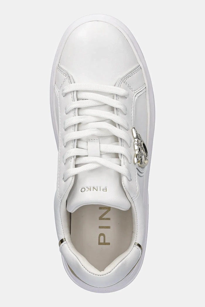 Pinko sneakersy skórzane Yoko biały SS0003.P014.ZIA