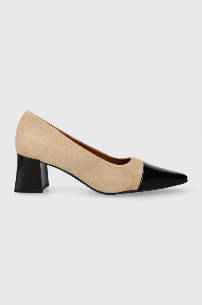 Vagabond Shoemakers czółenka zamszowe ALTEA słupek beżowy 5740.113.95