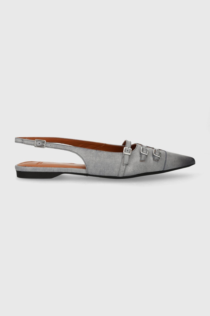 Vagabond Shoemakers baleriny skórzane HERMINE odkryta pięta szary 5533.118.61