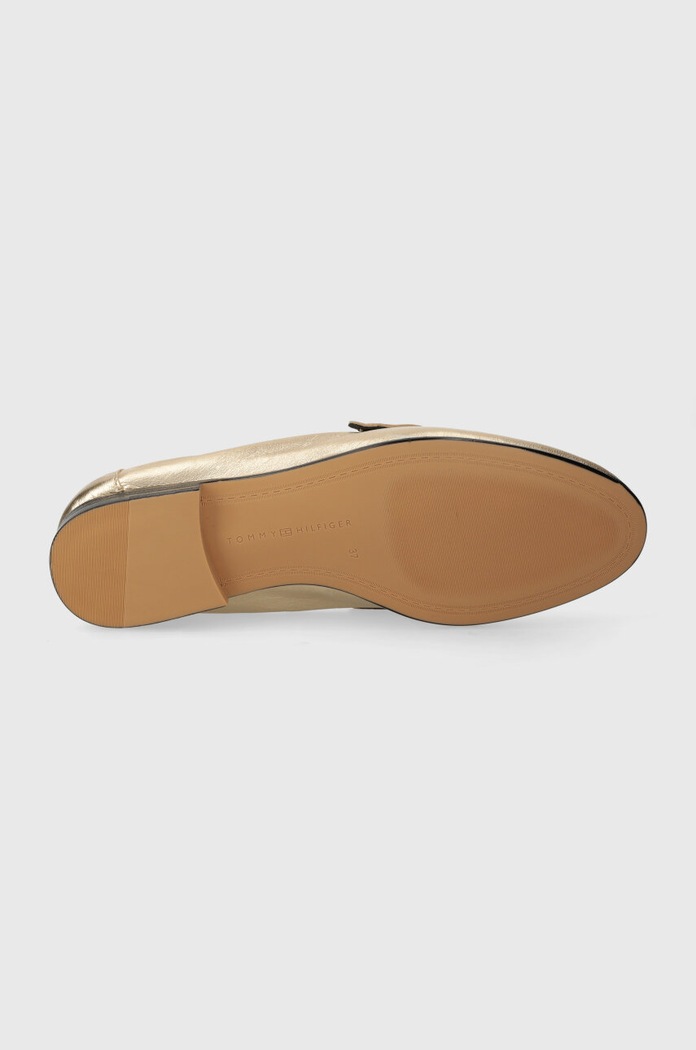 Tommy Hilfiger mokasyny skórzane ESSENTIAL GOLDEN LOAFER FW0FW07864 złoty