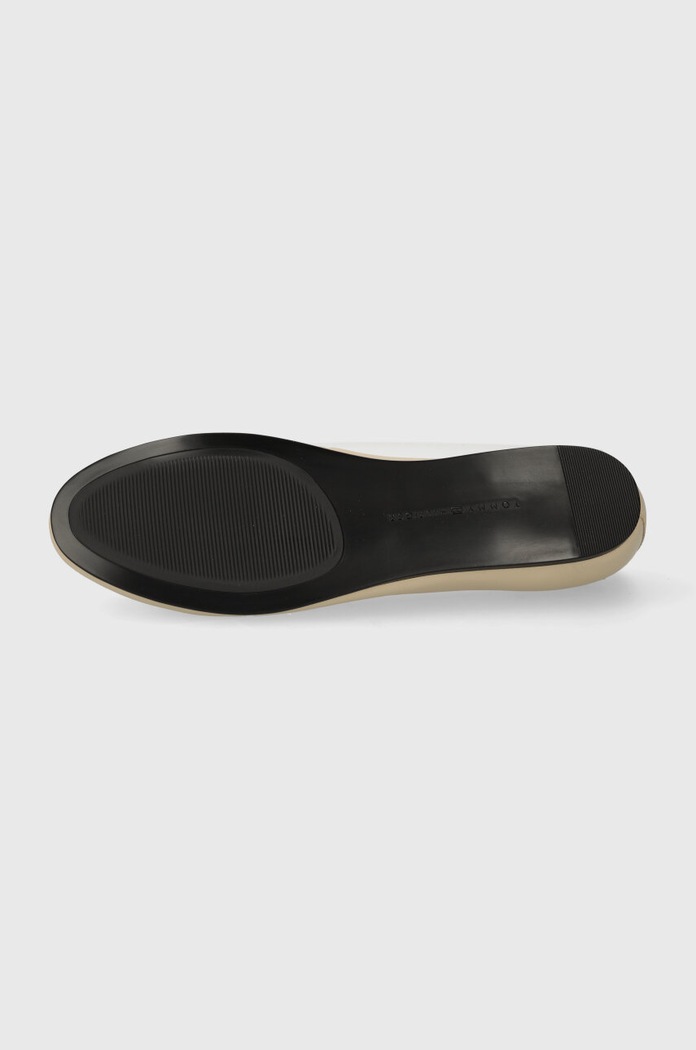Kožené baleríny Tommy Hilfiger ESSENTIAL LEATHER BALLERINA FW0FW07768 béžová