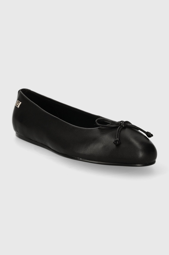 Tommy Hilfiger baleriny skórzane ESSENTIAL LEATHER BALLERINA FW0FW07768 czarny SS24