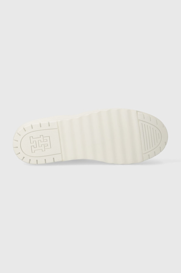 Kožené tenisky Tommy Hilfiger TH BASKET SNEAKER LO FW0FW07756 bílá