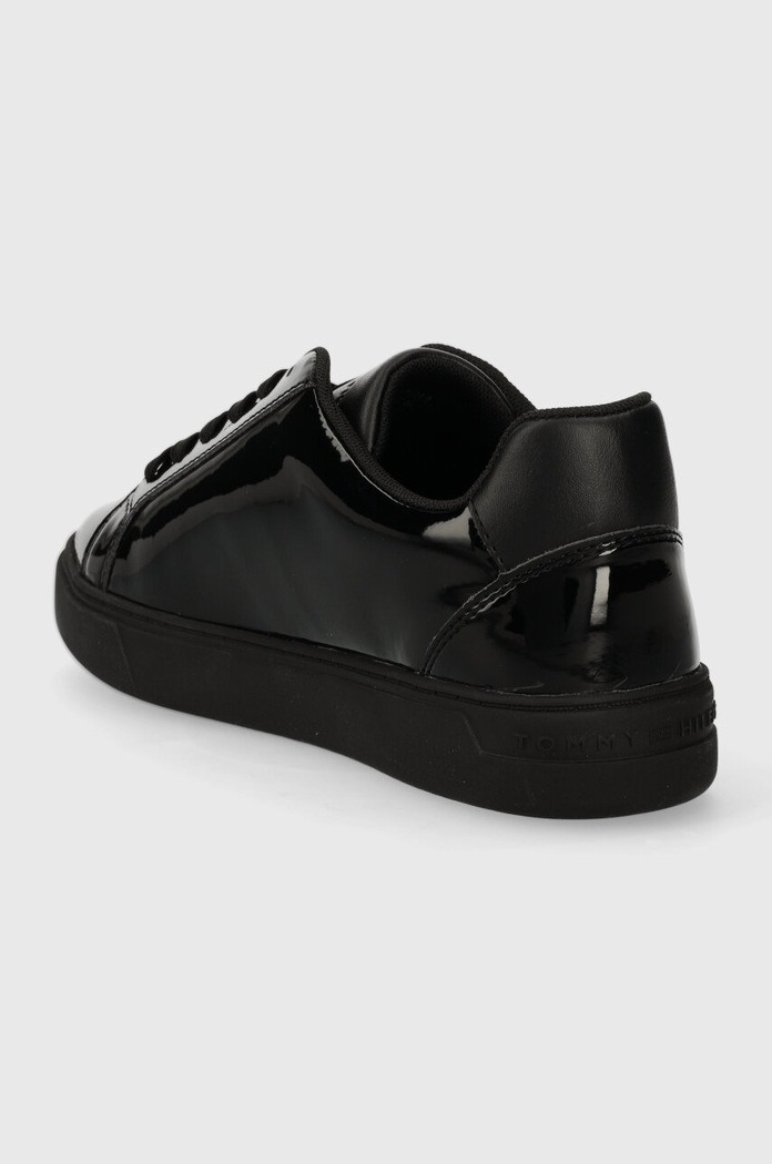 Obuwie Tommy Hilfiger sneakersy ESSENTIAL COURT SNEAKER PATENT FW0FW07868 czarny