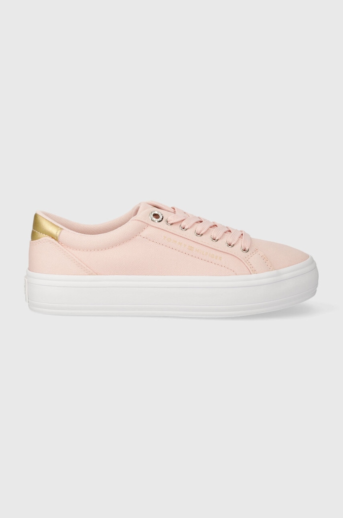 Tommy Hilfiger tenisówki ESSENTIAL VULC CANVAS SNEAKER syntetyczny różowy FW0FW07682