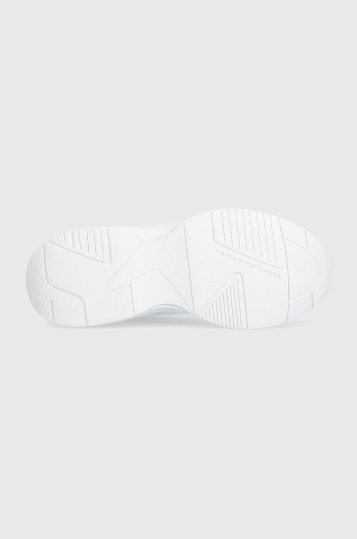 Δερμάτινα sneakers Tommy Hilfiger TECH HEEL RUNNER FW0FW07701 λευκό