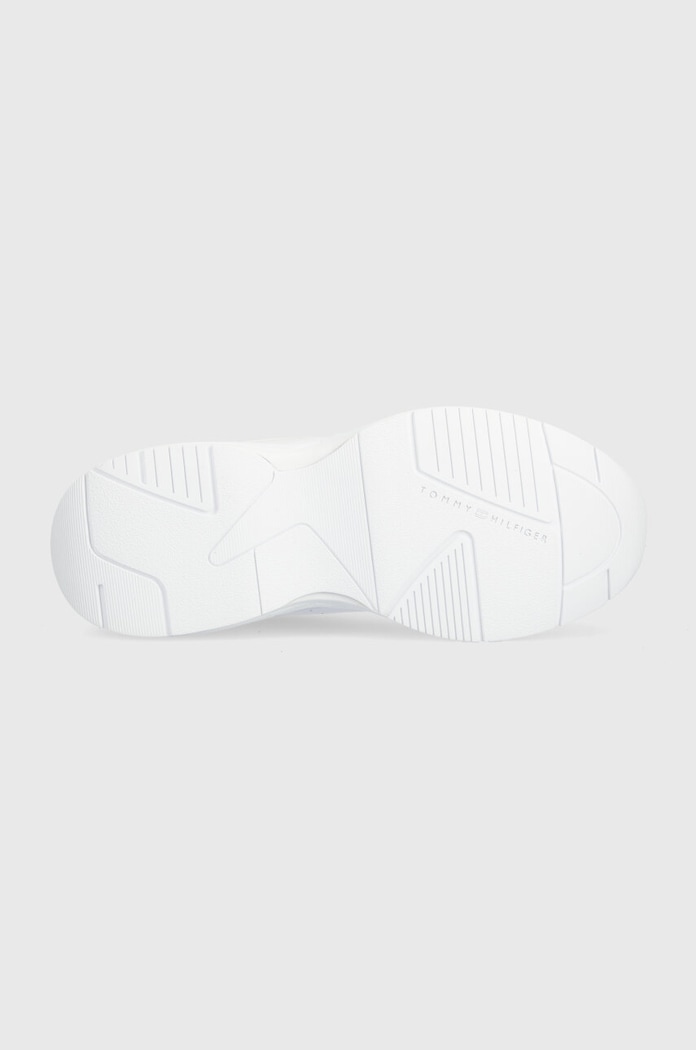 Δερμάτινα sneakers Tommy Hilfiger TECH HEEL RUNNER FW0FW07701 λευκό