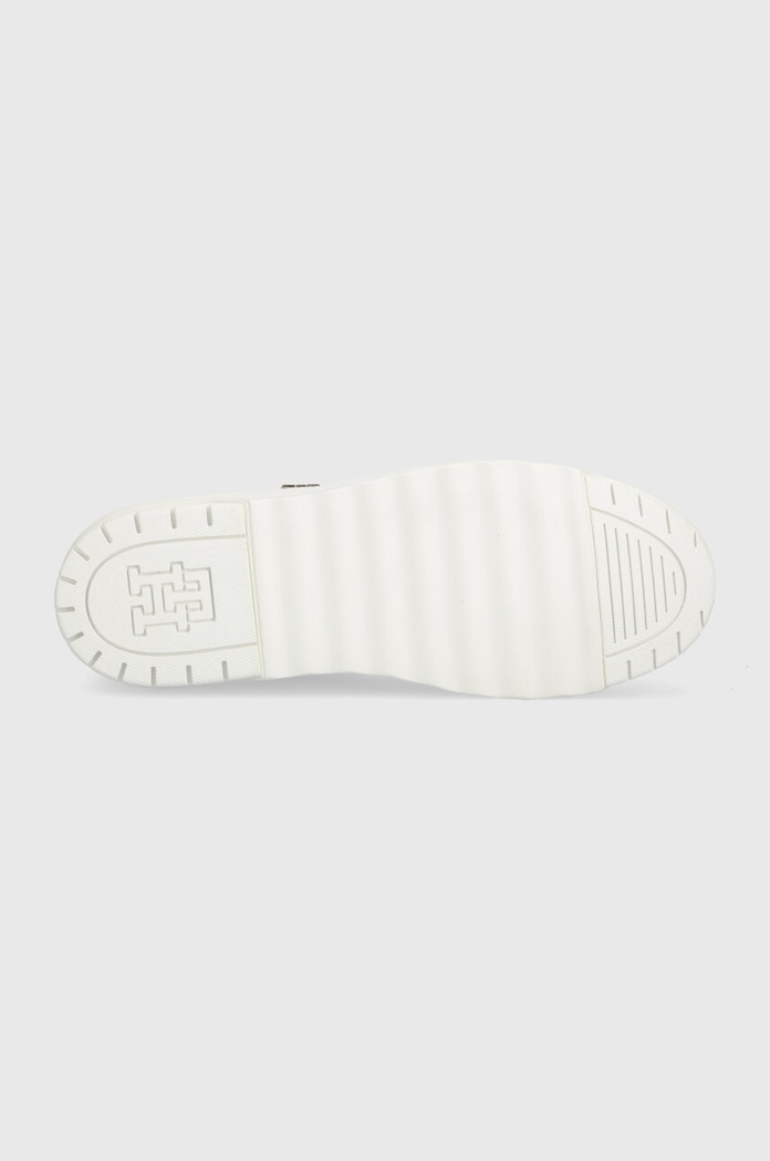 Kožené tenisky Tommy Hilfiger TH BASKET SNEAKER HI FW0FW07757 bílá