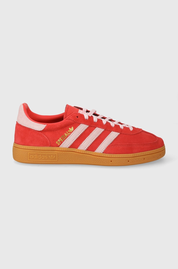 Велурени маратонки adidas Originals Handball Spezial равна червен IE5894