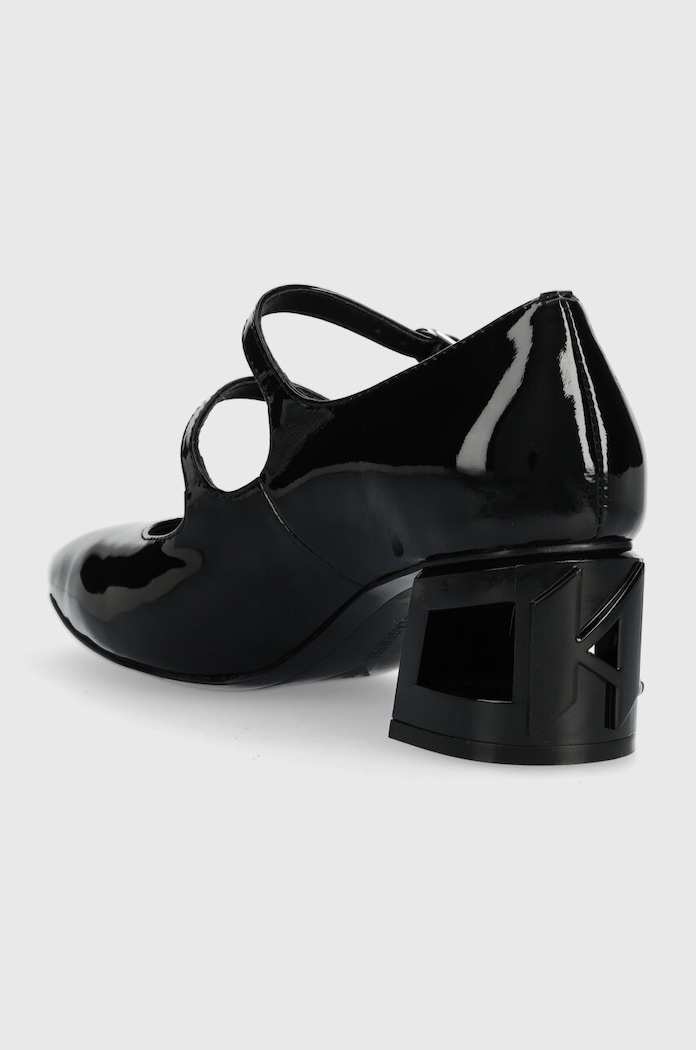 Obuwie Karl Lagerfeld czółenka skórzane TETRA HEEL KL31613.1BP czarny