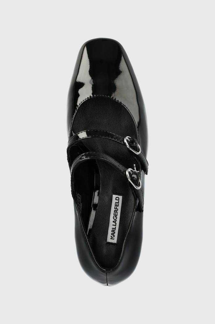 Karl Lagerfeld czółenka skórzane TETRA HEEL czarny KL31613.1BP