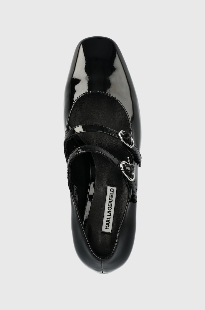 Karl Lagerfeld czółenka skórzane TETRA HEEL czarny KL31613.1BP