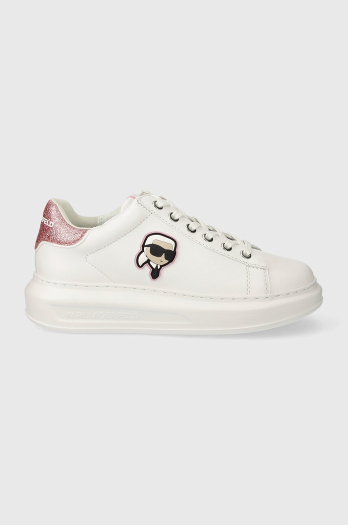 Karl Lagerfeld sneakers in pelle KAPRI platform bianco KL62530N.01P