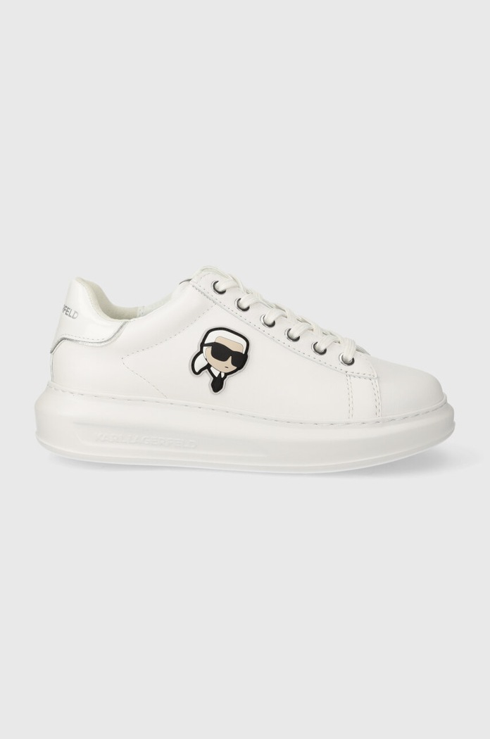 Kožené sneakers boty Karl Lagerfeld KAPRI Planet friendly bílá KL62530N.01W