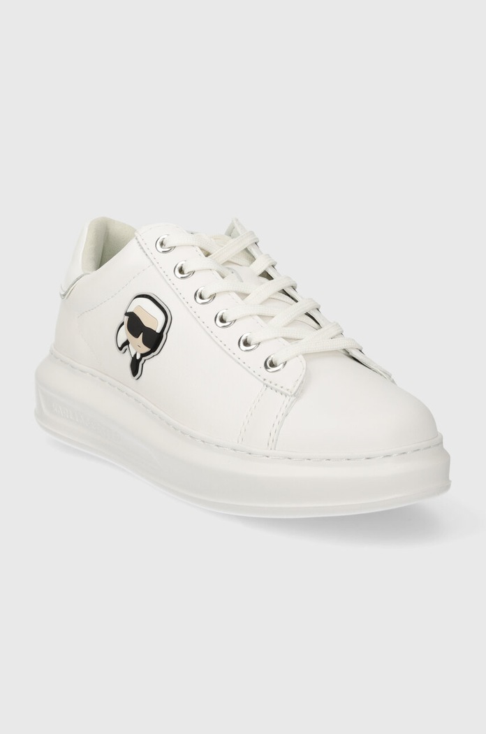 Kožené sneakers boty Karl Lagerfeld KAPRI KL62530N.01W bílá SS24