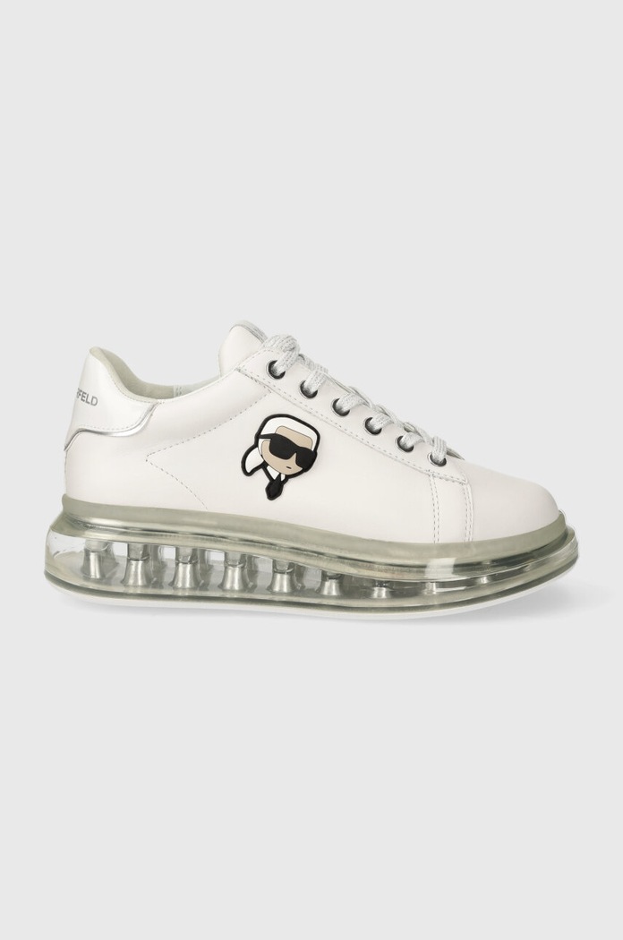 Karl Lagerfeld bőr sportcipő KAPRI KUSHION platformos fehér KL62630N.01S