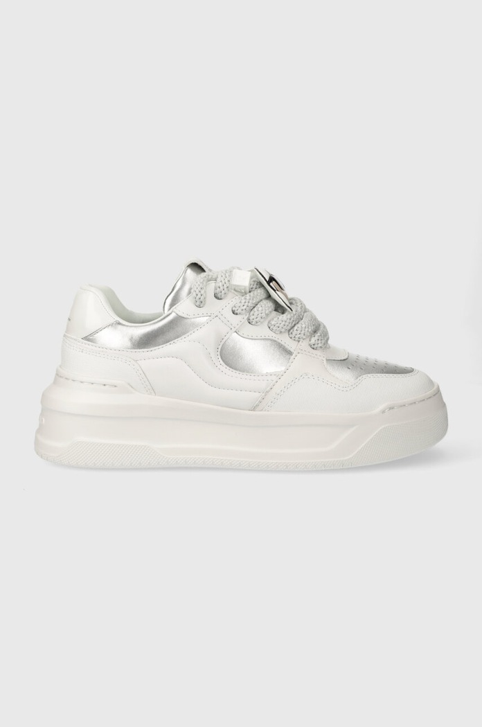 Karl Lagerfeld sneakersy skórzane KREW MAX płaska biały KL63324.01S