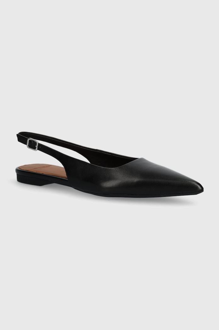 Vagabond Shoemakers bőr balerina cipő HERMINE nyitott sarok fekete 5733.101.20